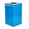 Alpine Industries 87 Gal. 3-Stream Steel Blue Cans & Bottles, Green Compost, and Black Commercial Trash Can Station ALP4450-BLK-KIT38 - alternate 3